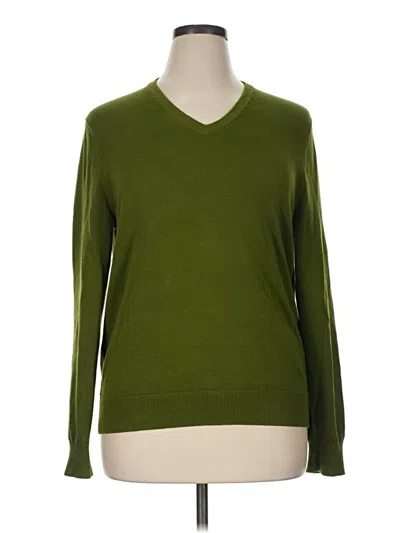Pre-owned Lands' End Pullover Sweater In Green