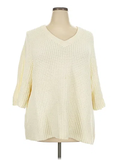 Pre-owned Lands' End Pullover Sweater In Ivory