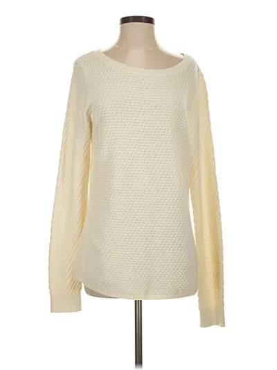 Pre-owned Lands' End Pullover Sweater In Ivory