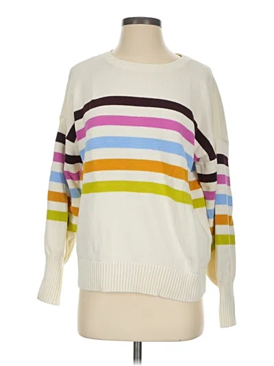 Pre-owned Lands' End Pullover Sweater In Ivory