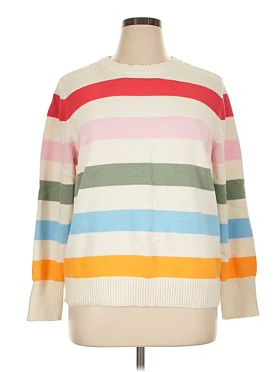 Pre-owned Lands' End Pullover Sweater In Ivory