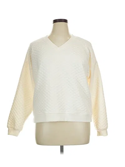 Pre-owned Lands' End Pullover Sweater In Ivory