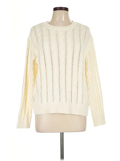 Pre-owned Lands' End Pullover Sweater In Ivory