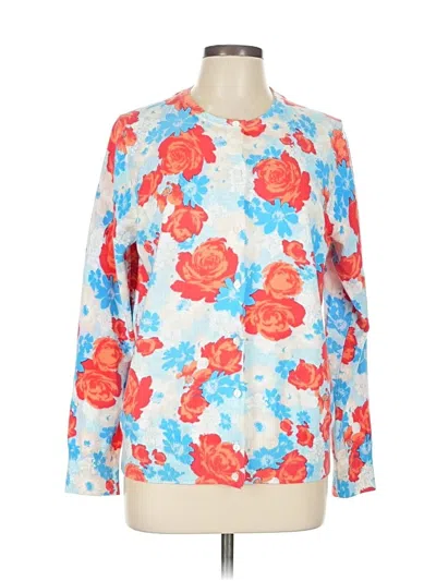 Pre-owned Lands' End Pullover Sweater In Orange