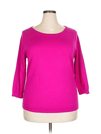 Pre-owned Lands' End Pullover Sweater In Pink