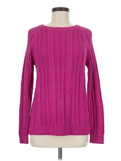 Pre-owned Lands' End Pullover Sweater In Pink