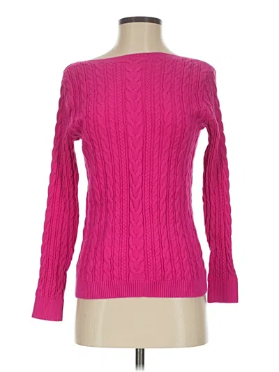 Pre-owned Lands' End Pullover Sweater In Pink