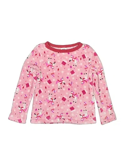 Pre-owned Lands' End Kids'  Pullover Sweater In Pink