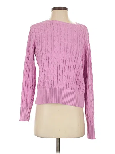 Pre-owned Lands' End Pullover Sweater In Pink