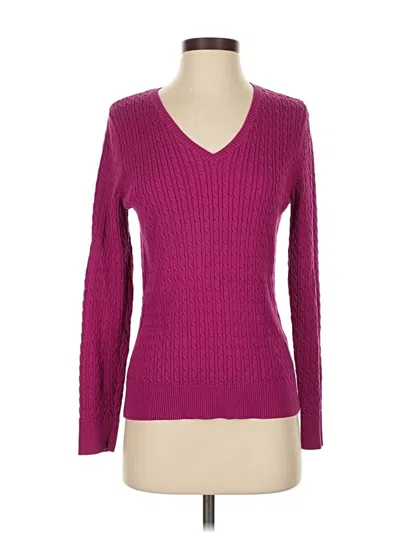 Pre-owned Lands' End Pullover Sweater In Purple