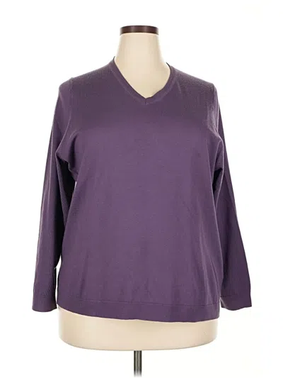 Pre-owned Lands' End Pullover Sweater In Purple