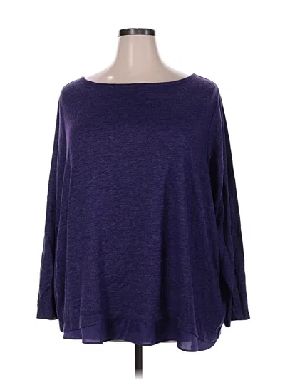 Pre-owned Lands' End Pullover Sweater In Purple