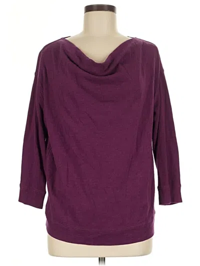 Pre-owned Lands' End Pullover Sweater In Purple