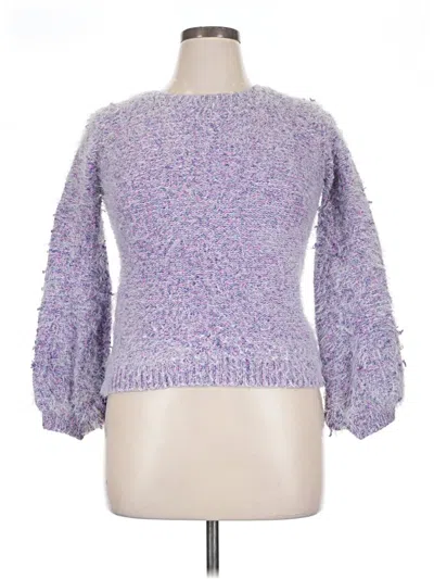 Pre-owned Lands' End Pullover Sweater In Purple