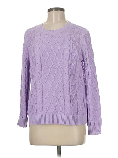 Pre-owned Lands' End Pullover Sweater In Purple