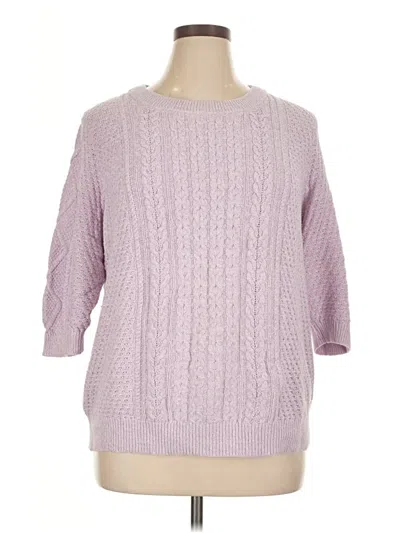 Pre-owned Lands' End Pullover Sweater In Purple