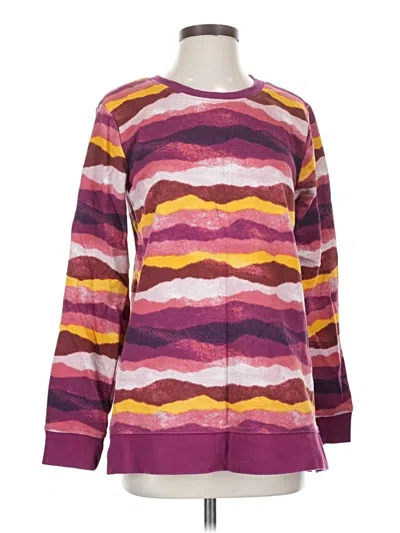 Pre-owned Lands' End Pullover Sweater In Purple