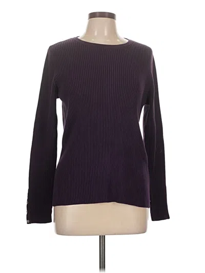 Pre-owned Lands' End Pullover Sweater In Purple