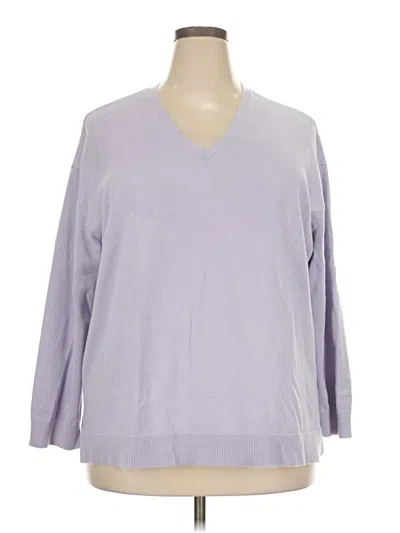 Pre-owned Lands' End Pullover Sweater In Purple