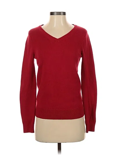 Pre-owned Lands' End Pullover Sweater In Red