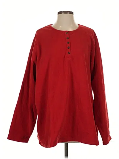 Pre-owned Lands' End Pullover Sweater In Red