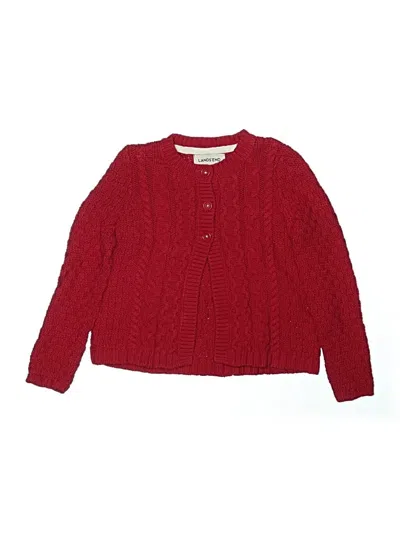 Pre-owned Lands' End Kids'  Pullover Sweater In Red