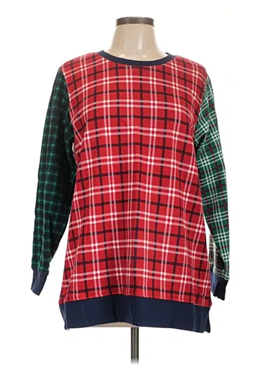 Pre-owned Lands' End Pullover Sweater In Red