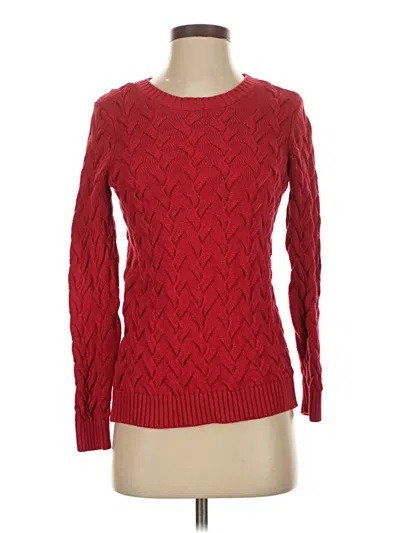 Pre-owned Lands' End Pullover Sweater In Red