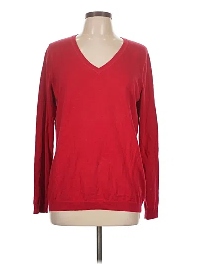 Pre-owned Lands' End Pullover Sweater In Red