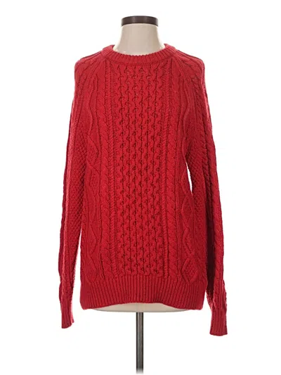 Pre-owned Lands' End Pullover Sweater In Red
