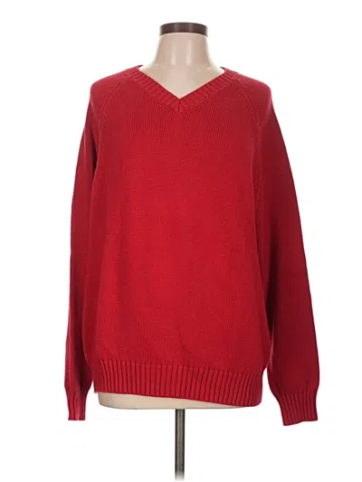 Pre-owned Lands' End Pullover Sweater In Red
