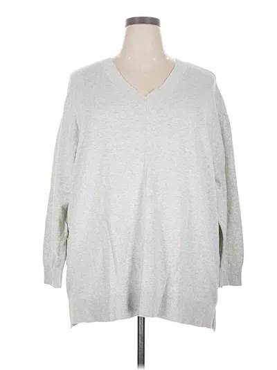 Pre-owned Lands' End Pullover Sweater In Silver