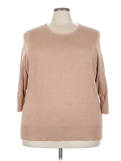 Pre-owned Lands' End Pullover Sweater In Tan