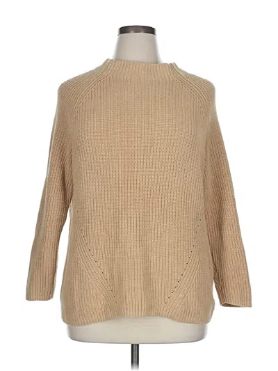 Pre-owned Lands' End Pullover Sweater In Tan