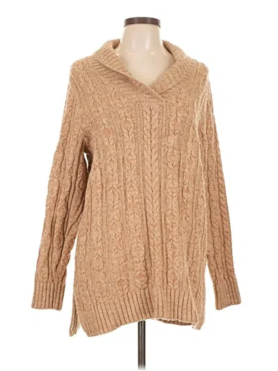 Pre-owned Lands' End Pullover Sweater In Tan