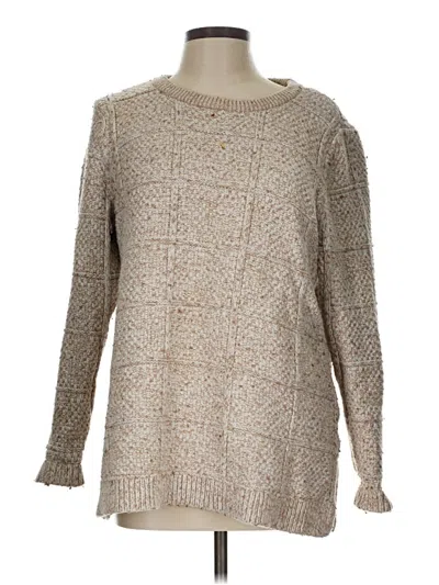 Pre-owned Lands' End Pullover Sweater In Tan