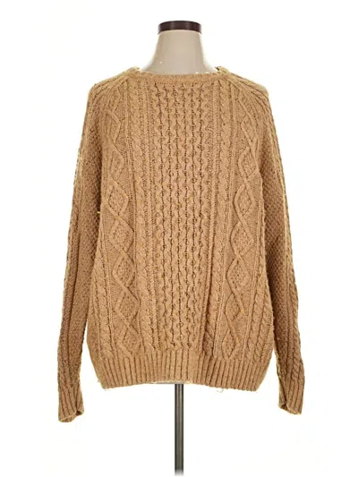 Pre-owned Lands' End Pullover Sweater In Tan
