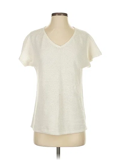 Pre-owned Lands' End Pullover Sweater In White