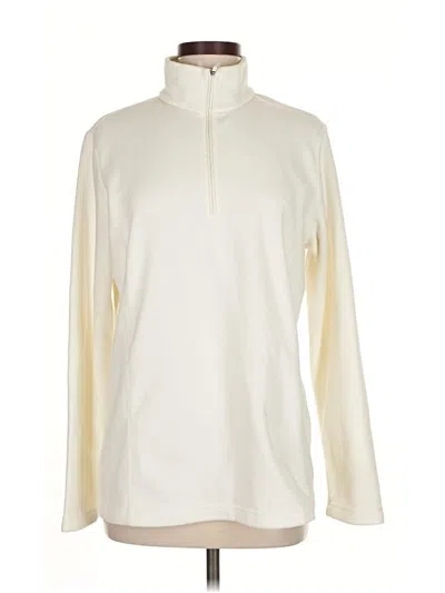 Pre-owned Lands' End Pullover Sweater In White