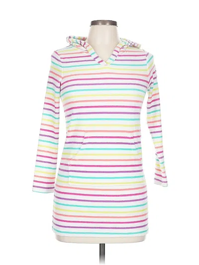 Pre-owned Lands' End Pullover Sweater In White