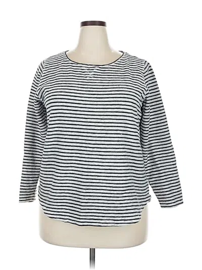 Pre-owned Lands' End Pullover Sweater In White