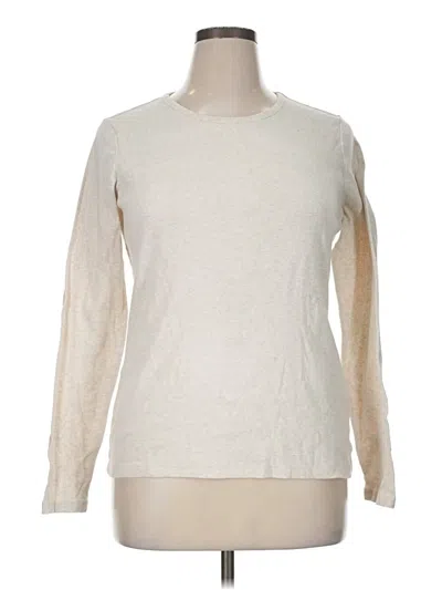 Pre-owned Lands' End Pullover Sweater In White
