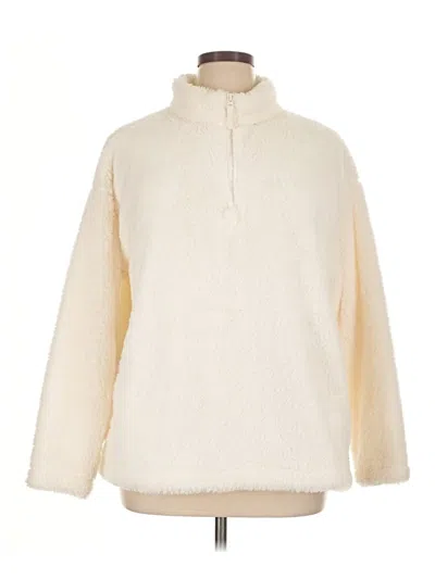 Pre-owned Lands' End Pullover Sweater In White