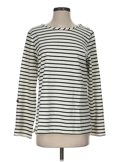 Pre-owned Lands' End Pullover Sweater In White
