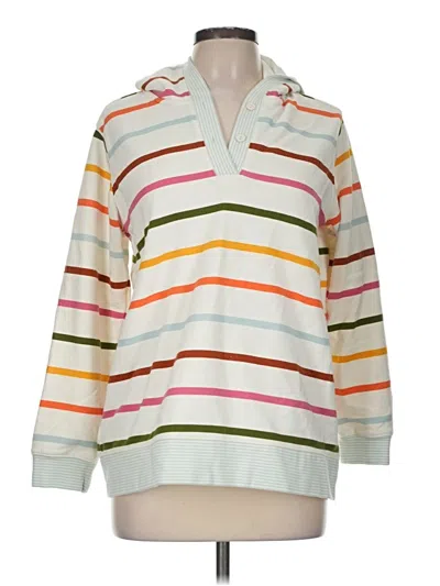 Pre-owned Lands' End Pullover Sweater In White