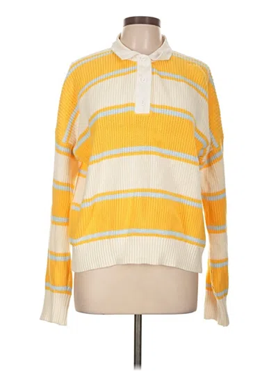 Pre-owned Lands' End Pullover Sweater In Yellow