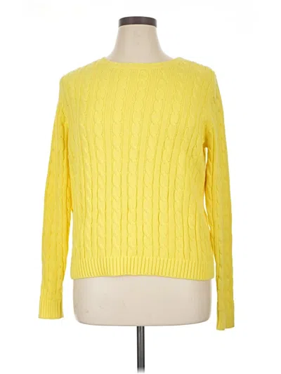 Pre-owned Lands' End Pullover Sweater In Yellow