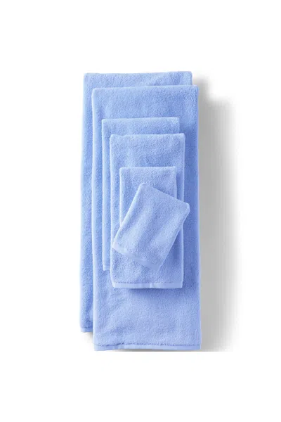 Lands' End Quick-dry Cotton 6-piece Bath Towel Set In Blue