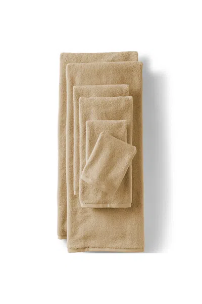 Lands' End Quick-dry Cotton 6-piece Bath Towel Set In Brown