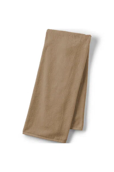Lands' End Quick-dry Cotton Bath Sheet In Brown